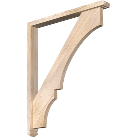 Balboa Arts And Crafts Smooth Bracket W/ Offset Brace, Douglas Fir, 3 1/2W X 32D X 38H